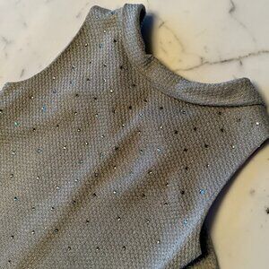 Vintage 60s Rhinestone Knit Sheath Dress